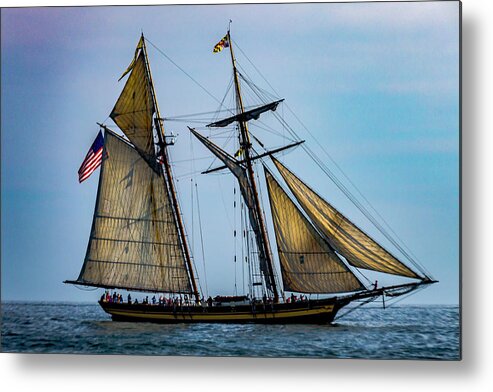 America Metal Print featuring the photograph Pride of Baltimore a two masted schooner #1 by Jack R Perry