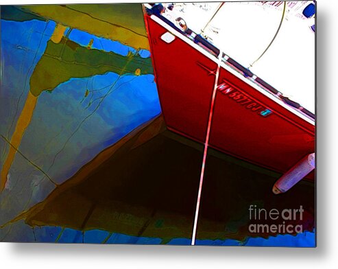 Boat Metal Print featuring the photograph Red One by Julie Lueders 