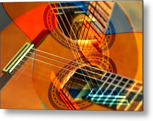 Guitar Metal Print featuring the photograph Rotation #1 by Ricardo Dominguez