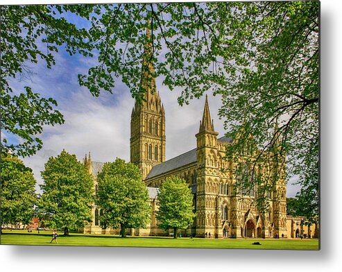 Salisbury Metal Print featuring the photograph Salisbury Cathedral, UK #1 by Chris Smith