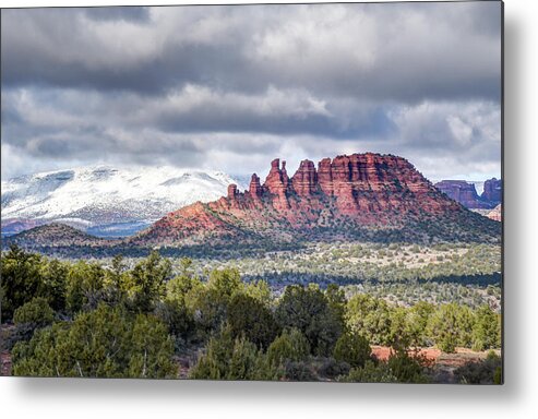 Sedona Metal Print featuring the photograph Sedona in Winter 03 #1 by Will Wagner