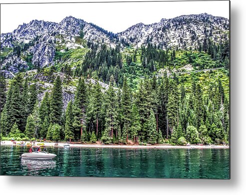 Tahoe Metal Print featuring the photograph Shores of Emerald Bay #1 by Pat Cook