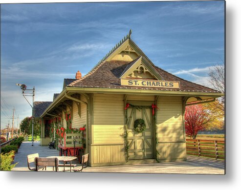 Depot Metal Print featuring the photograph St. Charles Depot 3 by Steve Stuller