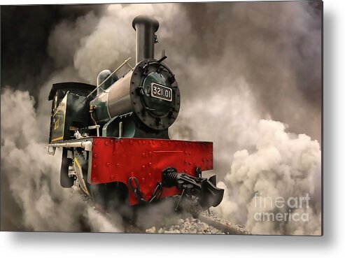 Locomotive Metal Print featuring the photograph Steam Engine #1 by Charuhas Images