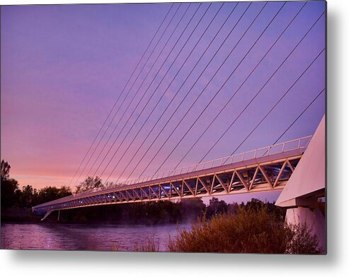 Sundial Bridge Metal Print featuring the photograph Sundial Bridge #1 by Maria Jansson