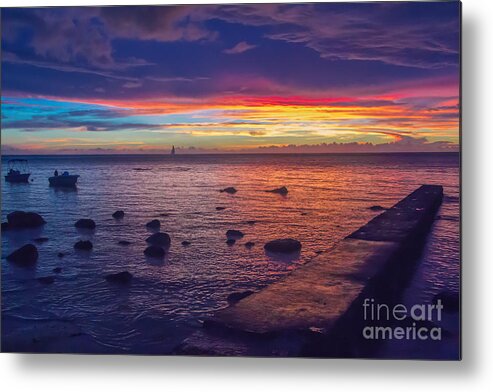 Sunset Metal Print featuring the photograph Sunset at Mauritius by Amanda Mohler