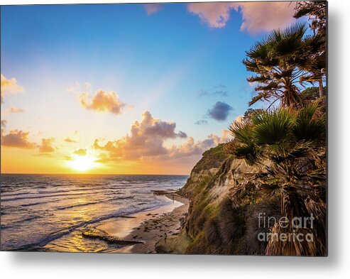 Beach Metal Print featuring the photograph Sunset at Swami's Beach #2 by David Levin