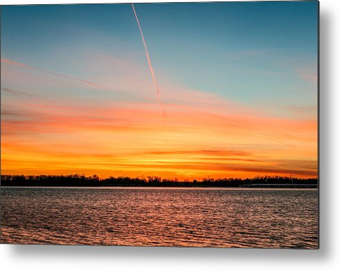 Horizontal Metal Print featuring the photograph Sunset #1 by Doug Long