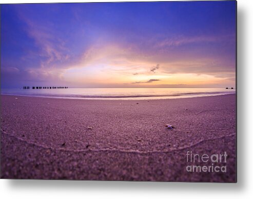 Beach Metal Print featuring the photograph Sunset Naples Beach Florida #1 by Hans- Juergen Leschmann