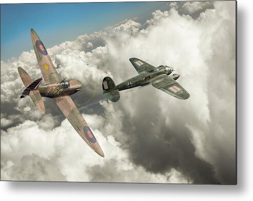 15 September 1940 Metal Print featuring the photograph The chase #1 by Gary Eason