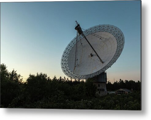 Satellite Metal Print featuring the photograph The dish at dusk #1 by Josef Pittner