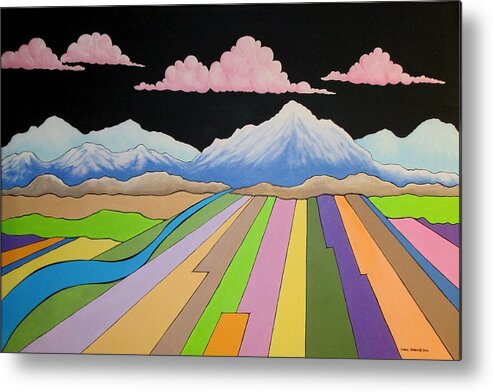 Contemporary Metal Print featuring the painting The Great Divide by Carol Sabo