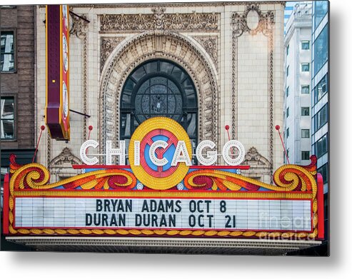 Art Metal Print featuring the photograph The Iconic Chicago Theater Sign by David Levin