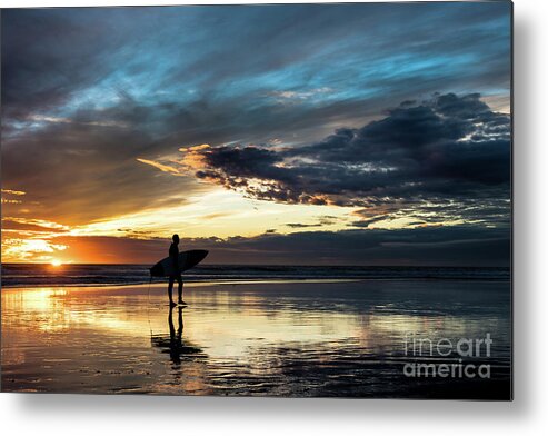 Beach Metal Print featuring the photograph The Last Surfer #2 by David Levin