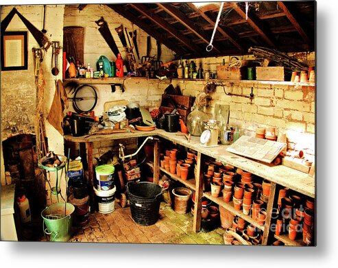 Gardens Metal Print featuring the photograph The Potting Shed #1 by Richard Denyer