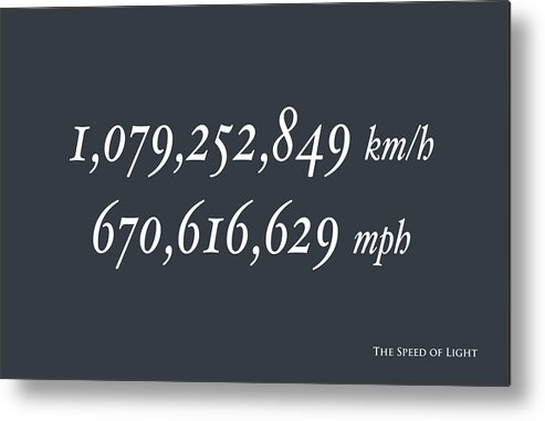 Speed Of Light Metal Print featuring the digital art The Speed of Light #1 by Michael Tompsett