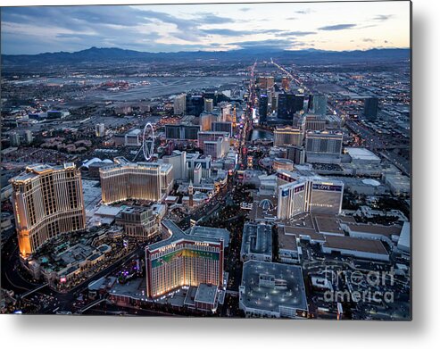 Las Vegas Metal Print featuring the photograph The Strip at night, Las Vegas #1 by PhotoStock-Israel