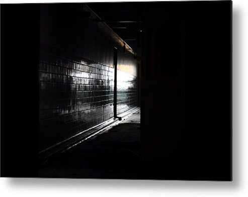 Horror Metal Print featuring the photograph The Uninviting Light by Kreddible Trout