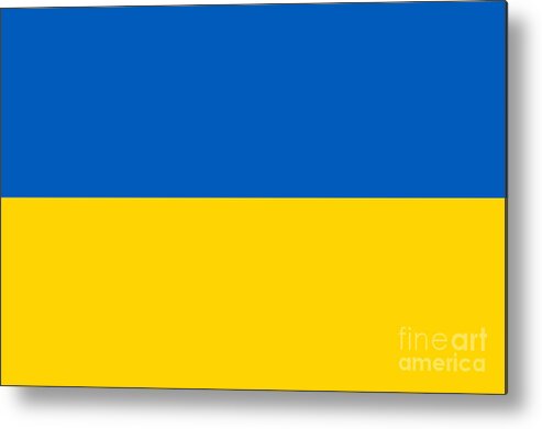 Ukraine Metal Print featuring the photograph Ukraine Flag #1 by Frederick Holiday