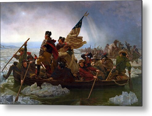 Washington Crossing The Delaware Metal Print featuring the painting Washington Crossing The Delaware #29 by Emanuel Leutze