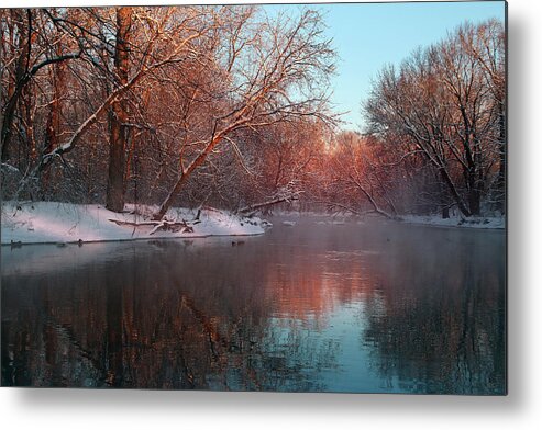 River Metal Print featuring the photograph Winter Glow #1 by Rob Blair