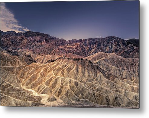 Arid Metal Print featuring the photograph Zabriskie Point View #1 by Peter Lakomy
