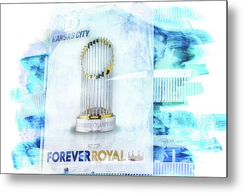 Kansas City Metal Print featuring the photograph 10922 World Series Trophy by Pamela Williams