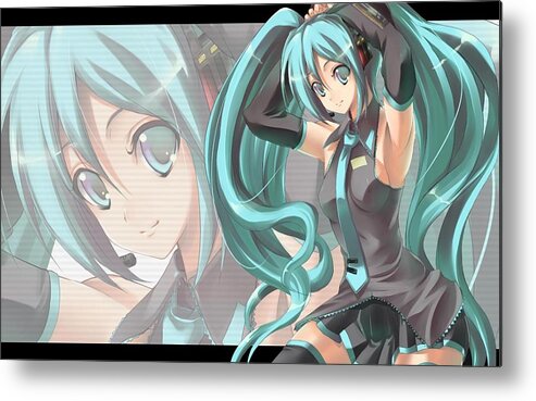 Vocaloid Metal Print featuring the digital art Vocaloid #11 by Maye Loeser