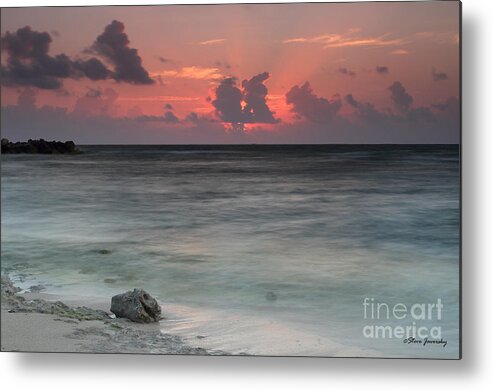 Seascape Metal Print featuring the photograph Sea Scape Sunrise #12 by Steve Javorsky