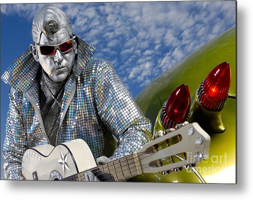 Silver Elvis Metal Print featuring the photograph Silver Elvis #13 by Maxim Images Exquisite Prints