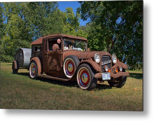 1928 Metal Print featuring the photograph 1928 Oldsmobile Camper Special by Tim McCullough