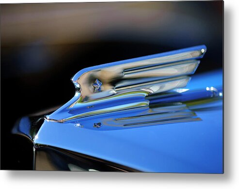 1931 Marmon 16 Coupe Metal Print featuring the photograph 1931 Marmon Sixteen Coupe Hood Ornament 2 by Jill Reger