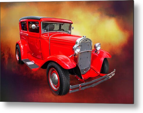Ford Metal Print featuring the photograph 1932 Ford by Lorraine Baum