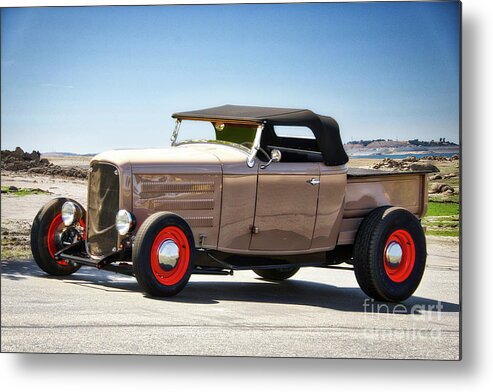 Auto Metal Print featuring the photograph 1932 Ford 'Original Rod' Roadster Pickup by Dave Koontz