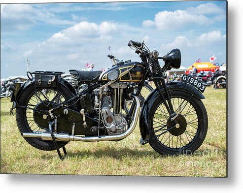 Sunbeam Metal Print featuring the photograph 1932 Sunbeam Motorcycle by Tim Gainey