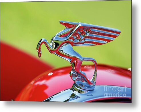 1935 Metal Print featuring the photograph 1935 Amilcar hood Ornament by Dennis Hedberg