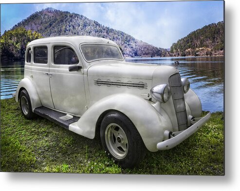 1930s Metal Print featuring the photograph 1935 Plymouth Sedan by Debra and Dave Vanderlaan