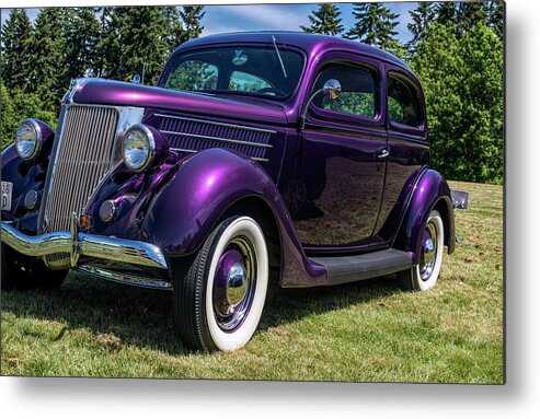 Fine Art Metal Print featuring the photograph 1936 Ford Model 68 by Greg Sigrist