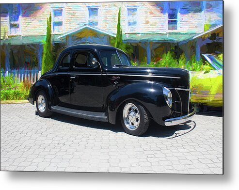 Ford Metal Print featuring the photograph 1940 Ford Deluxe by Carlos Diaz