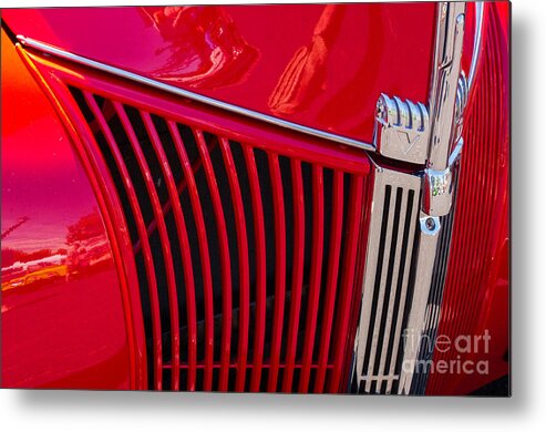 Images Metal Print featuring the photograph 1940 Ford Pickup Grill by Rick Bures