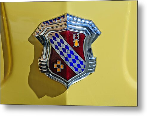 1946 Buick Convertible Metal Print featuring the photograph 1946 Buick Convertible Emblem by Jill Reger