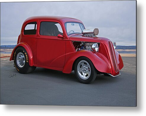 Auto Metal Print featuring the photograph 1949 Anglia Pro Street I by Dave Koontz
