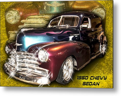 Calssic Cars Metal Print featuring the photograph 1950 Chevy Sedan by Scott Cordell