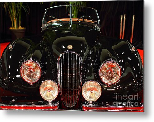 Transportation Metal Print featuring the photograph 1950 Jaguar XK120 Alloy Roadster . 7D9179 by Wingsdomain Art and Photography