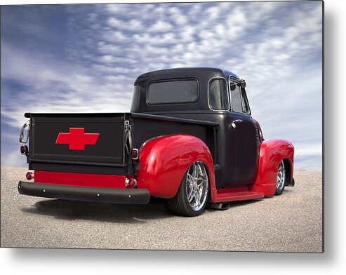 Transportation Metal Print featuring the photograph 1954 Chevy Truck Lowrider by Mike McGlothlen