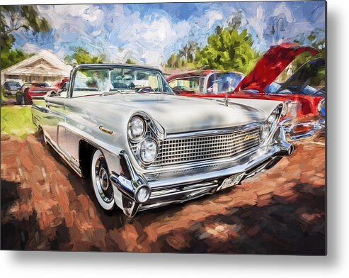 1959 Lincoln Metal Print featuring the photograph 1959 Lincoln Continental Town Car MK IV Painted by Rich Franco