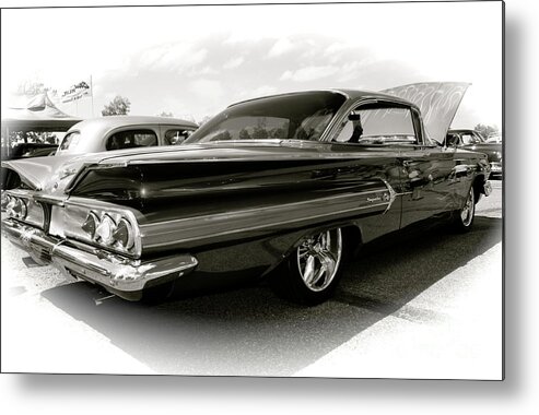 Car Metal Print featuring the photograph 1960 Chevy Impala by Linda Bianic