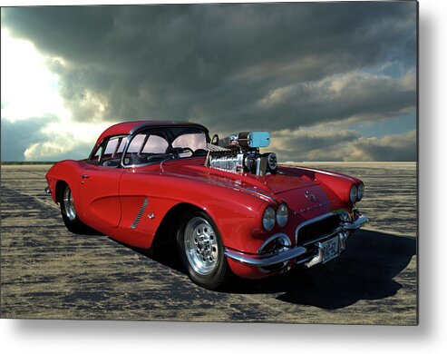 1962 Metal Print featuring the photograph 1962 Corvette Dragster by Tim McCullough