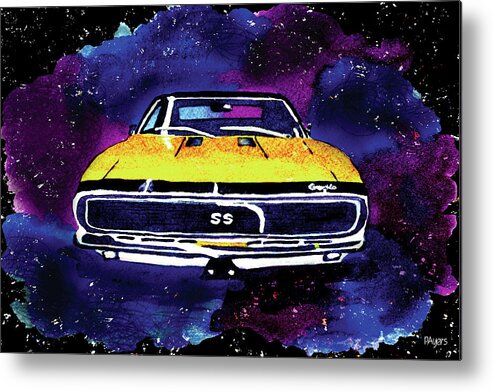 Paula Ayers Metal Print featuring the painting 1967 Chevy Camaro SS by Paula Ayers