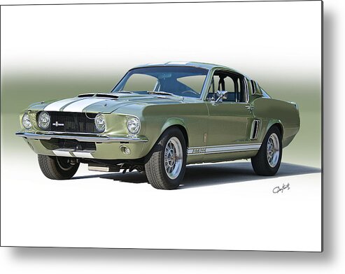 Automobile Metal Print featuring the photograph 1967 Mustang 'Shelby GT 500' by Dave Koontz